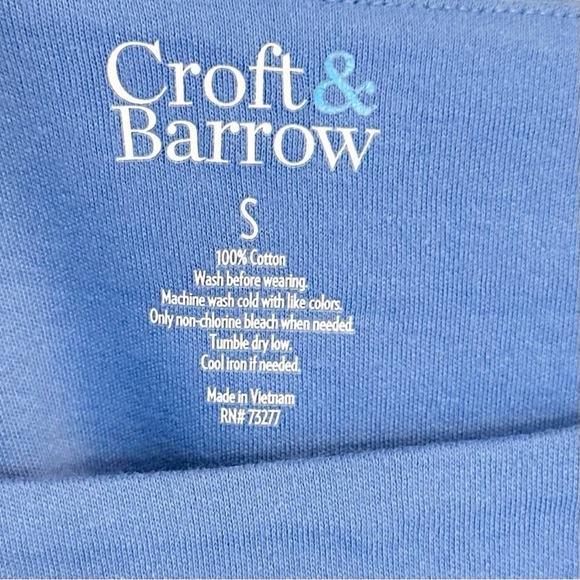 croft & barrow Women's 3/4 Sleeve Blue Tee - Small - Picture 2 of 5